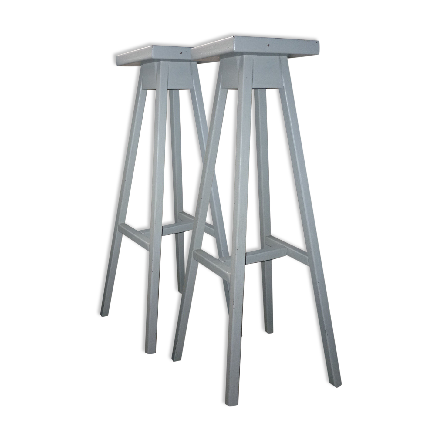 Pair of grey wooden side tables