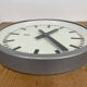 Grey Industrial East German Wall Clock from GW, 1960s