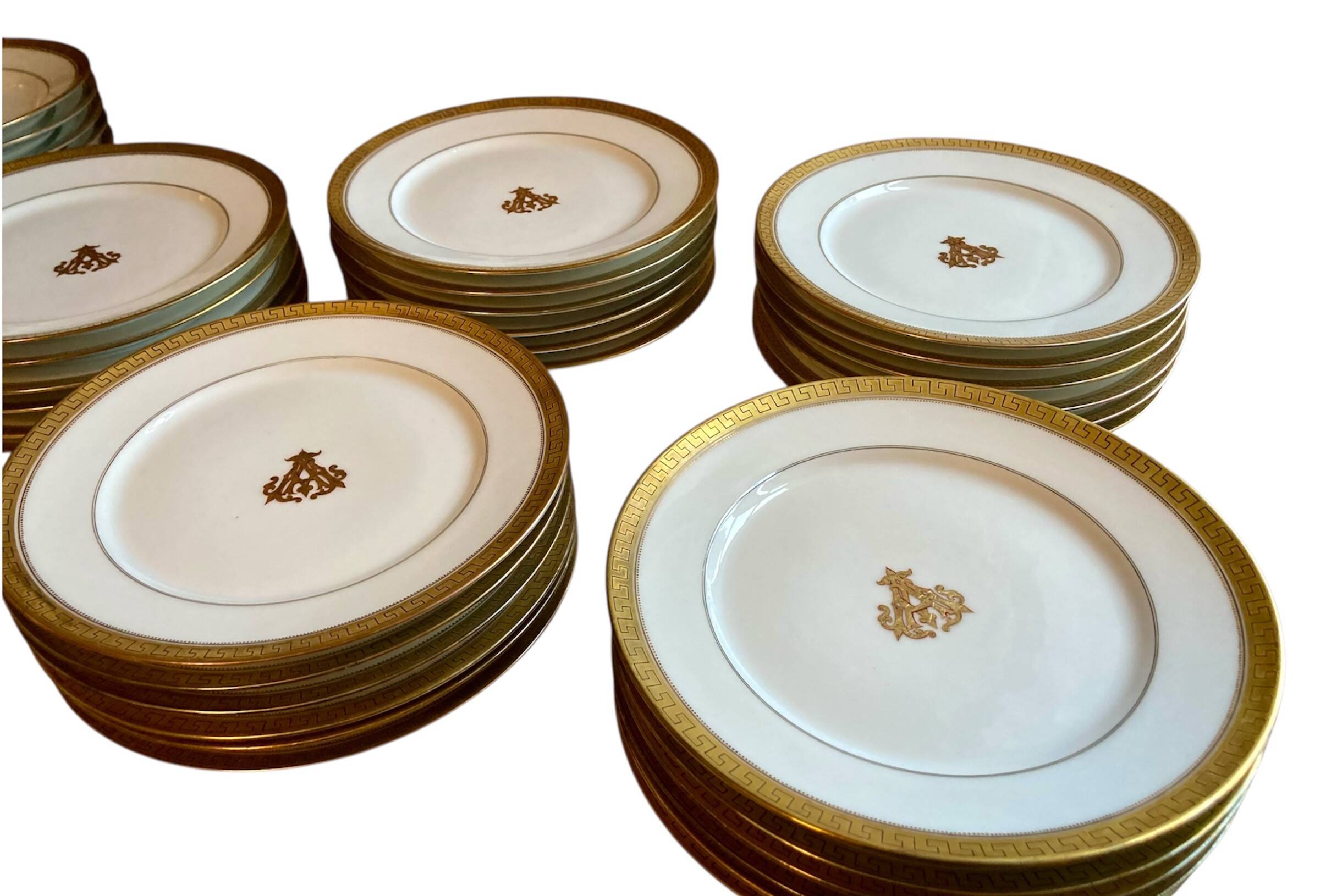 Service assiettes porcelaine de Paris Bourgeois Saint-Honoré 1880