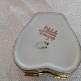 Jewelry box Heart Porcelain of Limoges J. Valade