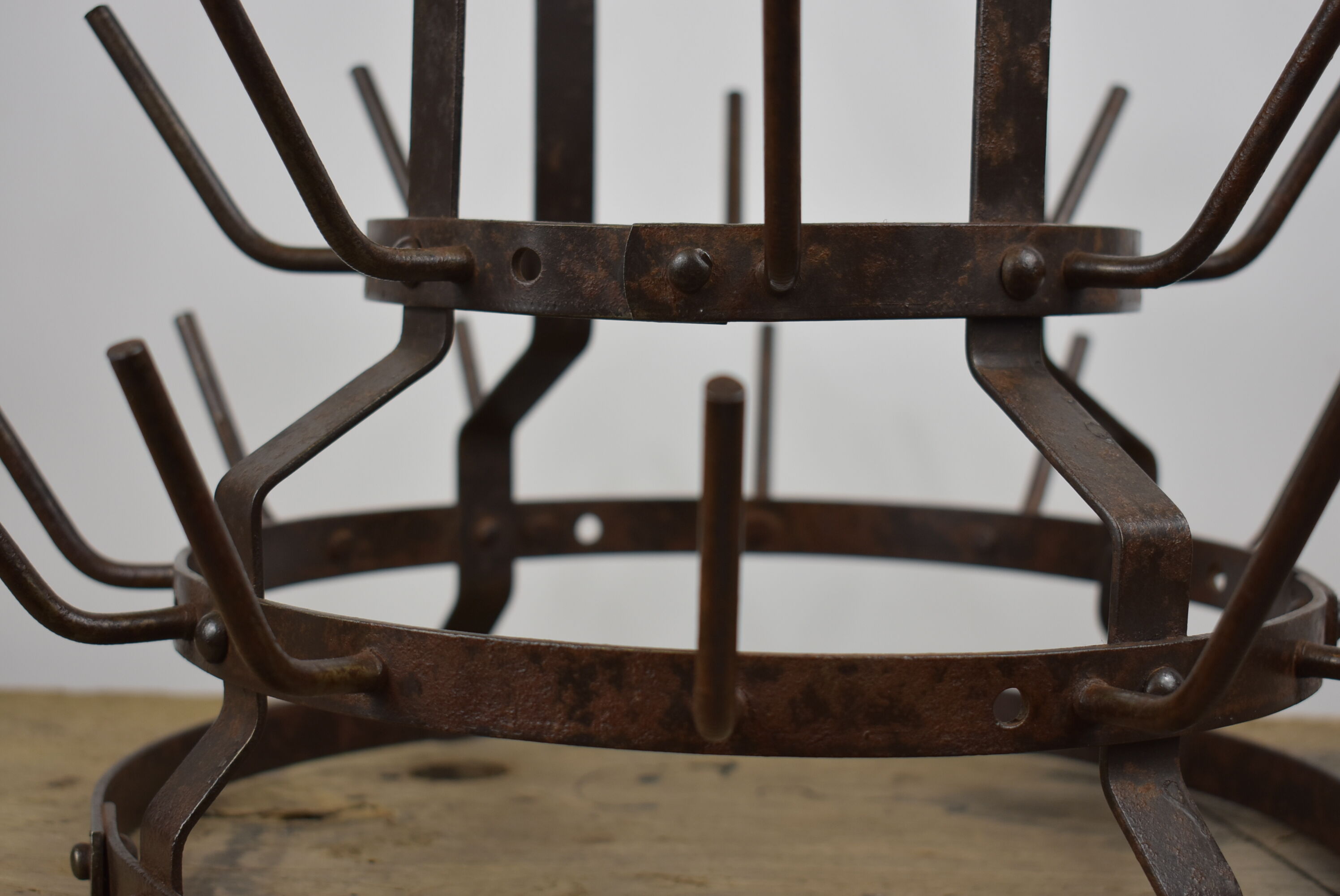 Small old rigid bottle rinse