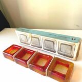 Swedish Design lot of 4 glass vintage ashtrays 1960's