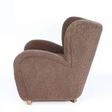 Terry fabric wing chair