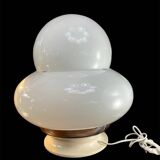 Opaline and chrome lamp from the 60s
