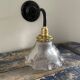 Applique vintage en verre holophane