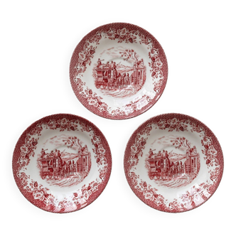 Set of 3 plates - coaching scenes England cups