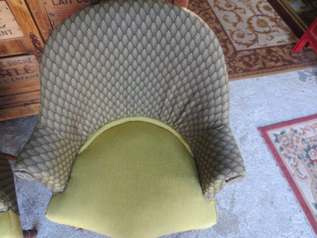 Paire de fauteuils style Napoléon III revisité