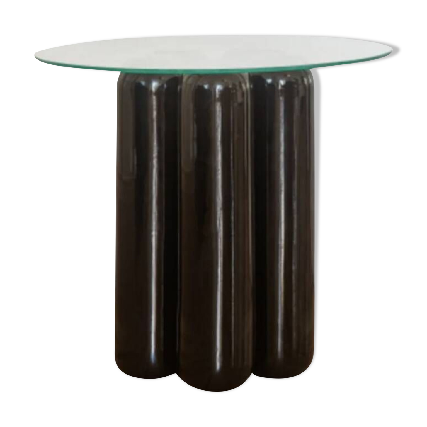 Ceramic pedestal table - BLACK