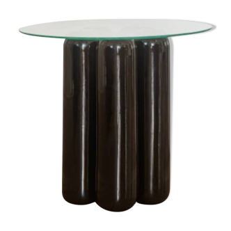 Ceramic pedestal table - BLACK