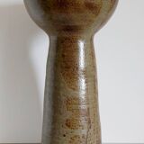 Large vintage enameled stoneware vase