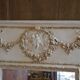 Beige and gold patinated trumeau mirror 111x70cm