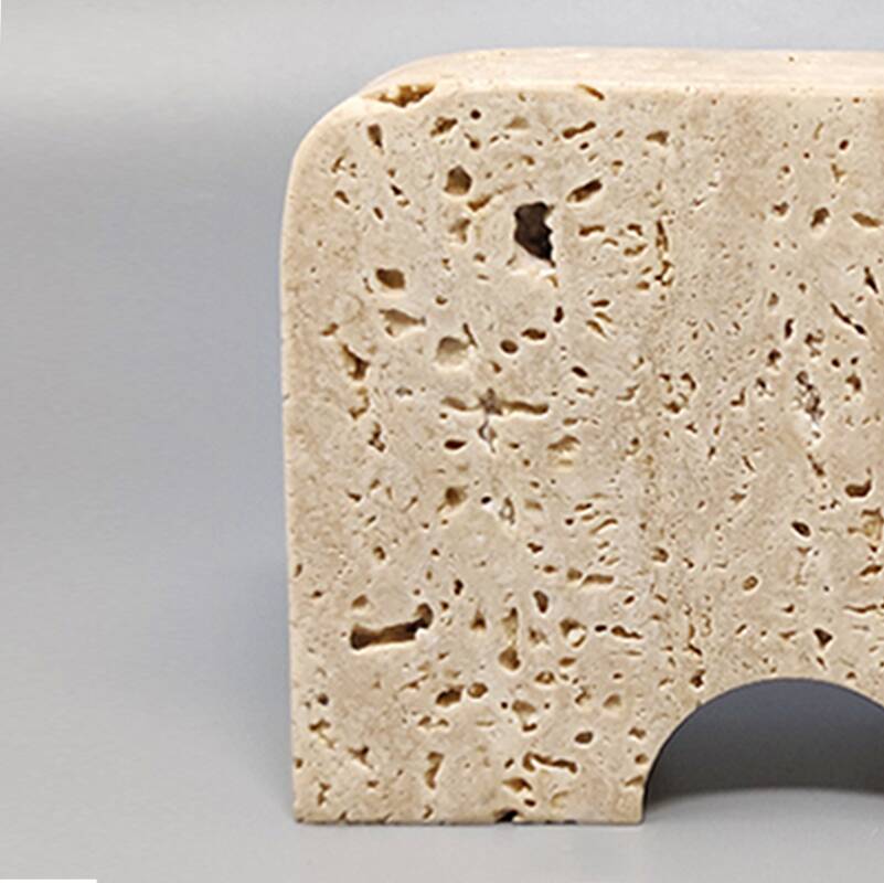 1970s original travertine elephant sculpture