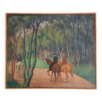 Old painting - Oil on canvas - Jean Deville - 1922