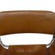 vintage dining room chair in cognac leather and chrome 1970s Italy