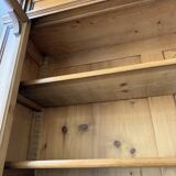 Old XL Napoleonic oak glass bookcase, 19th century