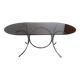 Large chrome and smoked glass table from the 70s
