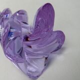 Sèvres crystal lamp signed Torsade purple foot