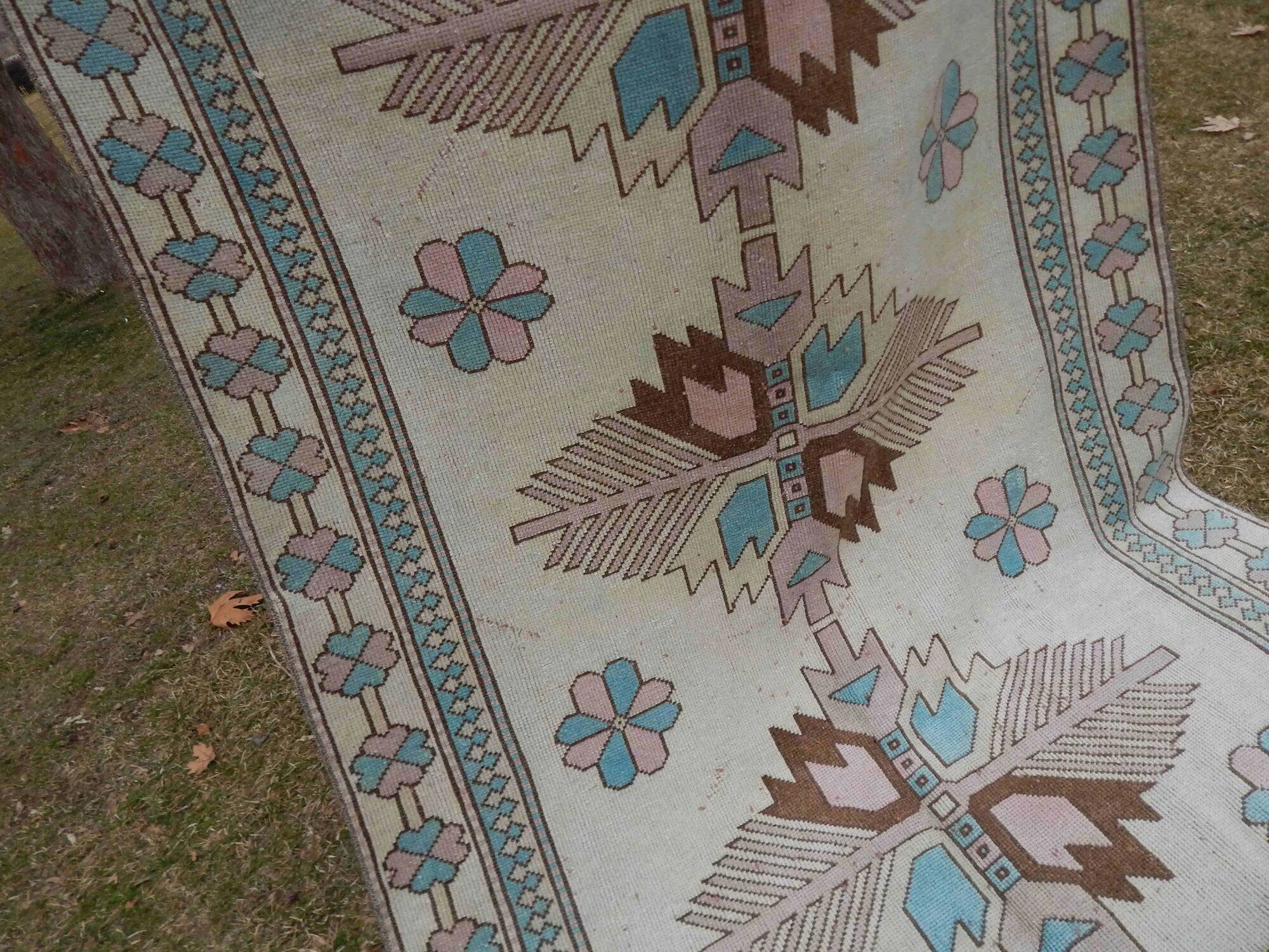 Vintage Turkish hallway rug 151x238 cm