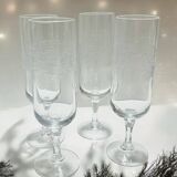 Arques crystal flutes, Matignon model.