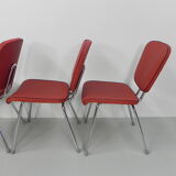 Ensemble de 5 chaises de table à manger vintage, style dîner