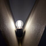 Floor lamp yellow foot lampshade parchment veil