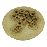 Large rudi stahl candle holder for 13 candles 1970s west german studio pottery