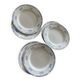 Set of 7 Gien dessert plates PATAY model