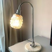 Lampe vintage années 70 chrome et marbre