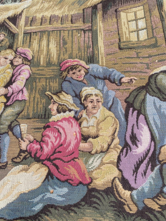 Vintage French tapestry Jaquar 84 x 201 cm