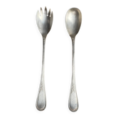 Silver-plated salad cutlery with laurel decoration in the Louis XVI style L27