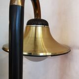 Black metal bell lamppost and 60s brass