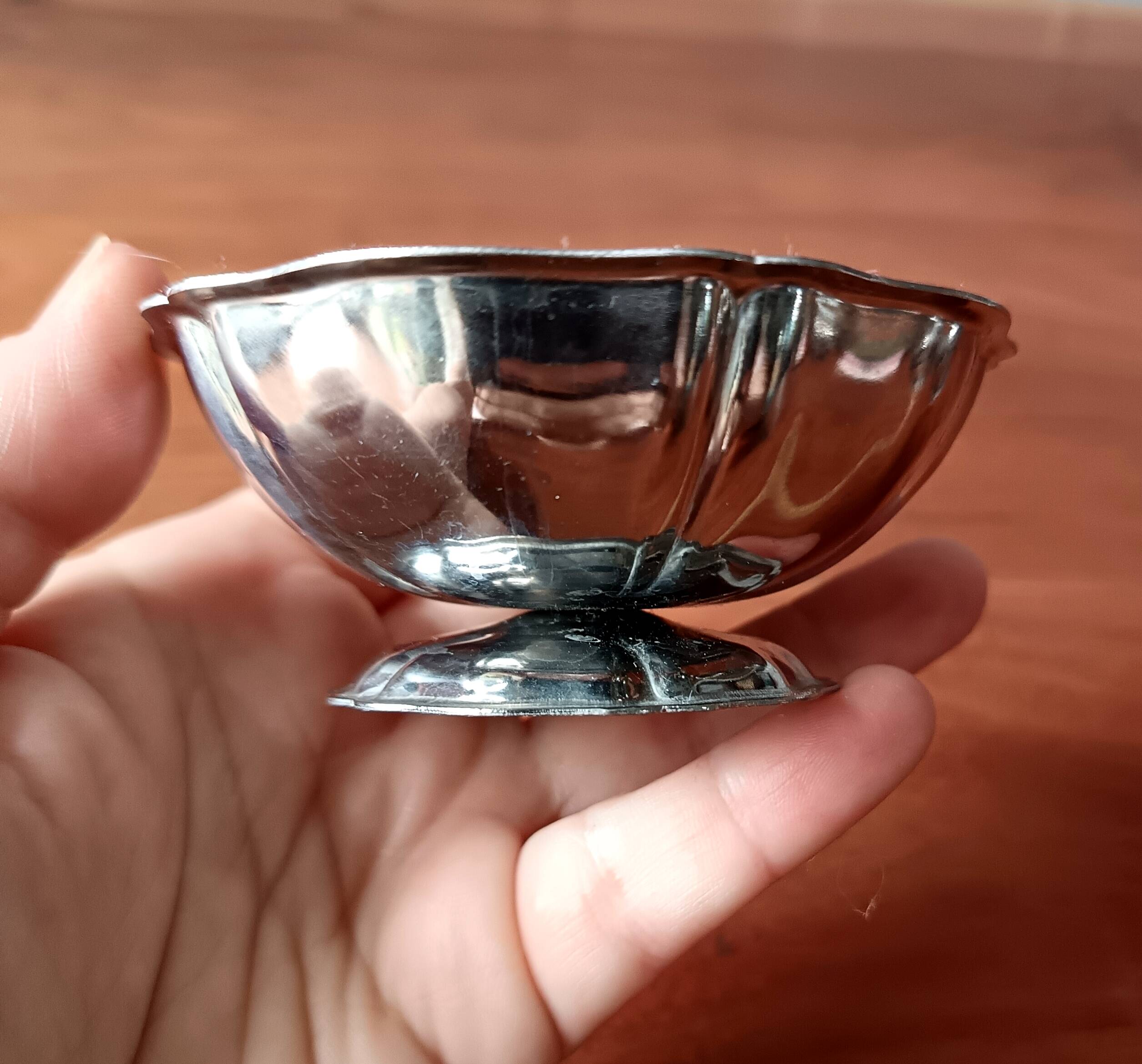 6 coupes à glace en acier inoxydable vintage