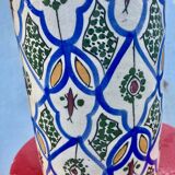 Antique Moroccan Ceramic Vase Signed - XXL Size