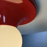 Castiglioni red metal "Light Ball" wall or ceiling lamp for Flos, Italy 1970s