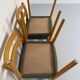 Set of 4 beech chairs designed by Niels Otto Møller, solid vintage beech