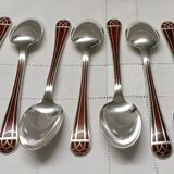 Lot 73 cutlery christofle model talisman lacquer of china color siena