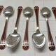 Lot of 73 Christofle cutlery, Talisman model, Chinese lacquer in Siena colour.
