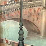 City scene with a bridge painting