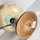 Globe earth luminous italy vintage wood