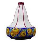 Art Deco Longwy spinning top vase in cloisonné enamel - 1930s