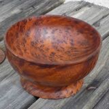 Wooden footed bowl