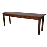 Rustic vintage French pine table or desk from the Landes, 1950s.