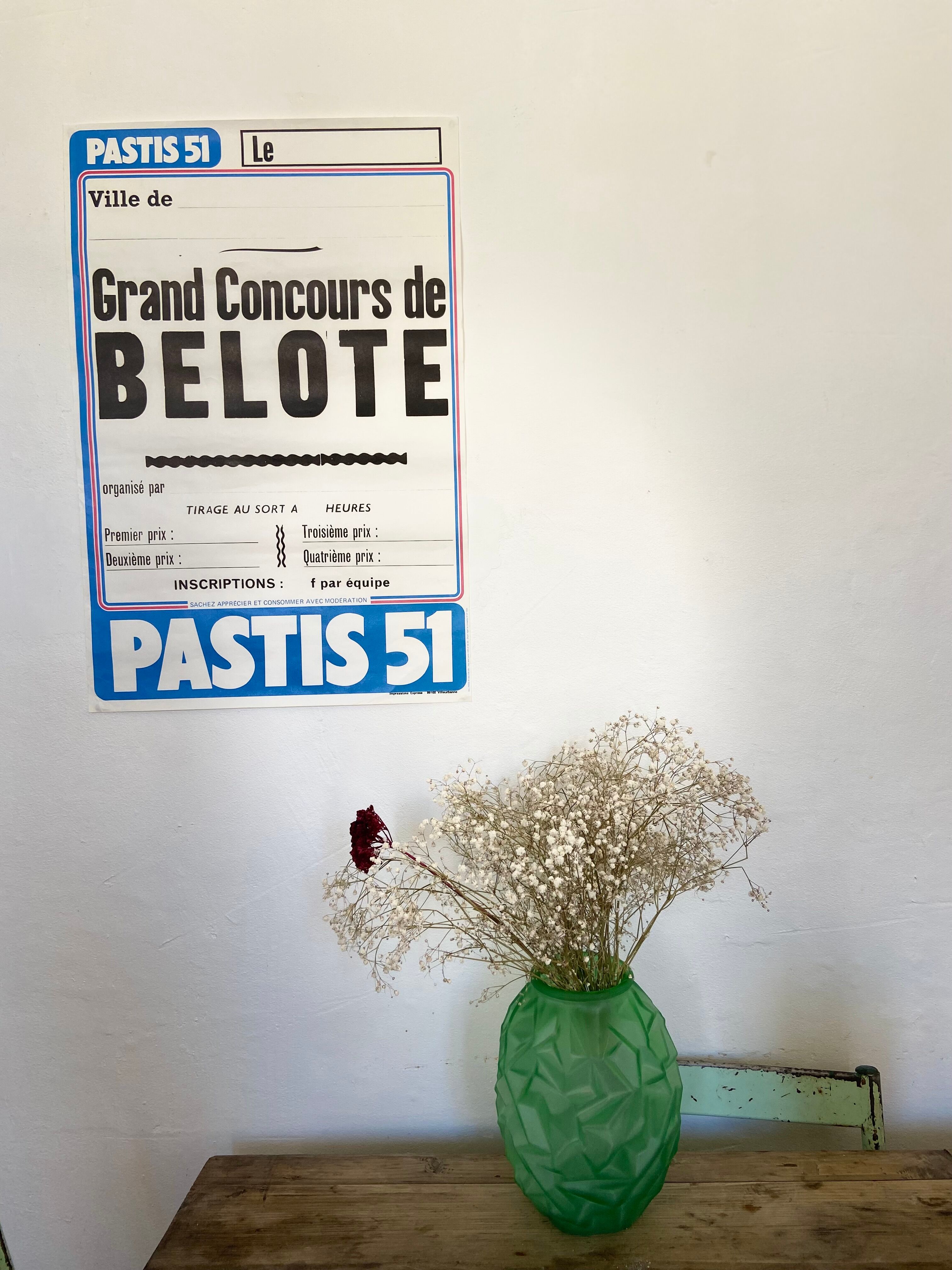 Affiche “ concours de belote “