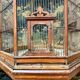 Bird Cage or Old Aviary In Carved Wood, Vintage Work Circa 1900