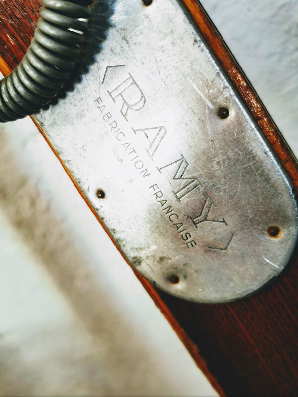 Pair of old wooden skis