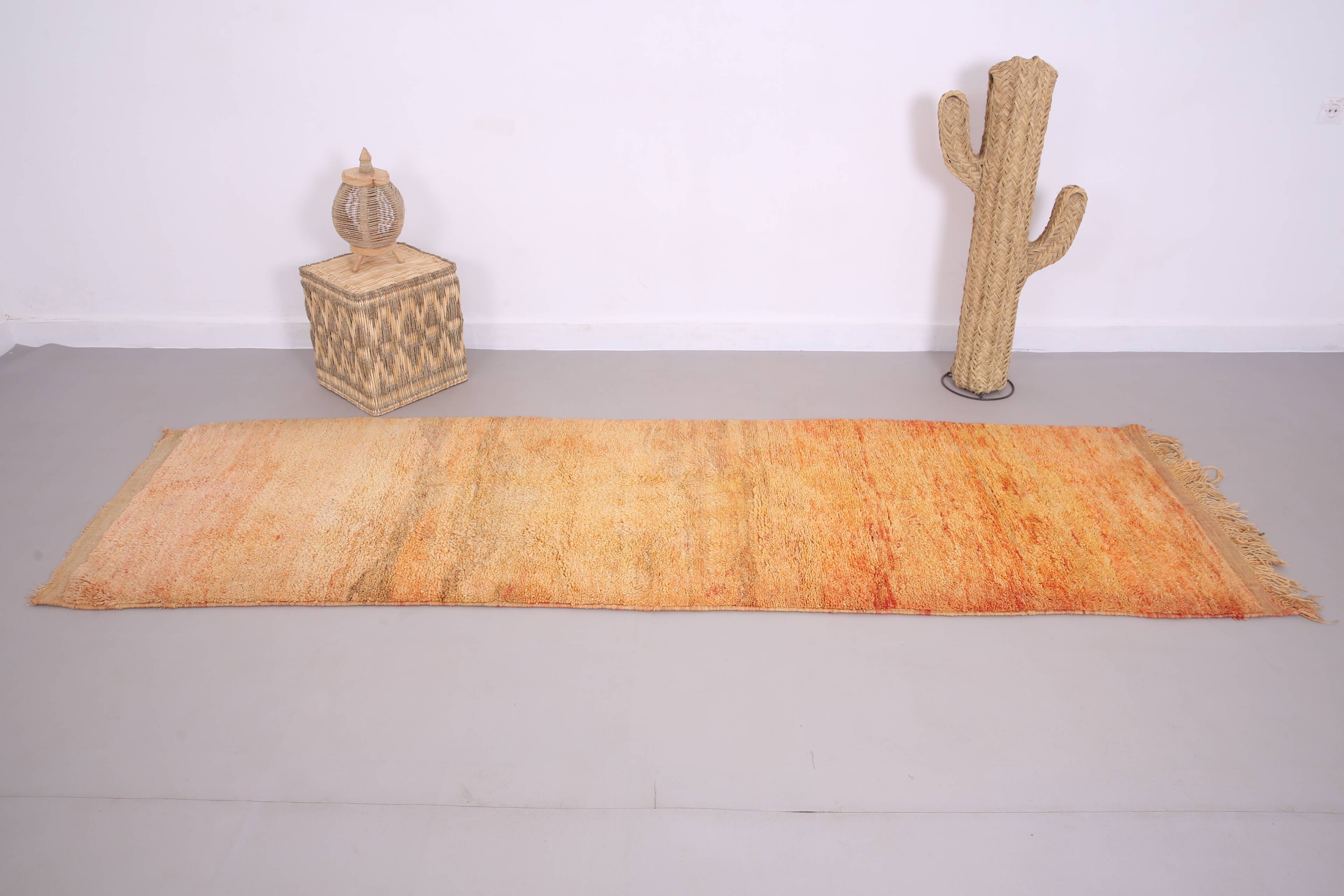 Vintage Moroccan Runner Rug 91 x 292 cm - Orange Runner Rug - Berber Rug