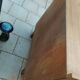 Old vintage chest of drawers with compass feet