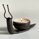 Brutalist escargot vintage candle holder