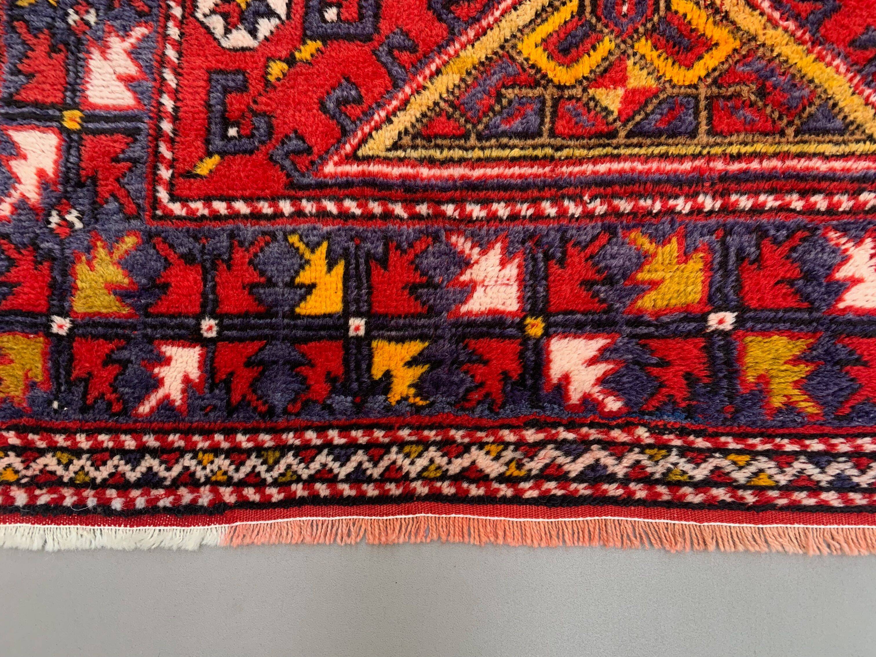 Vintage Western Turkish Rug Oriental 192x127 cm Tribal Medium Carpet