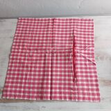 Red gingham cushion cover